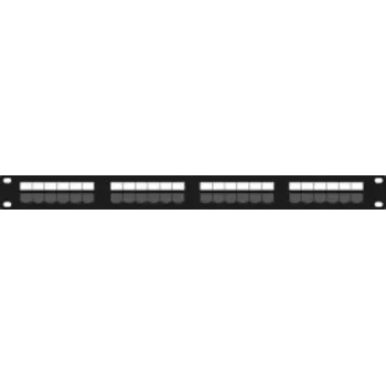 DSIT DS-Patch6a-24UTP patch panel 24 θυρών CAT6a UTP, 19 inch 1U, 10GbE, PoE+