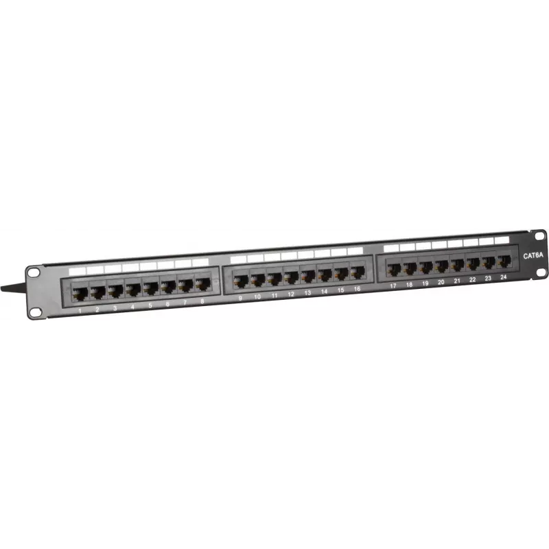DSIT DS-Patch6a-24UTP patch panel 24 θυρών CAT6a UTP, 19 inch 1U, 10GbE, PoE+
