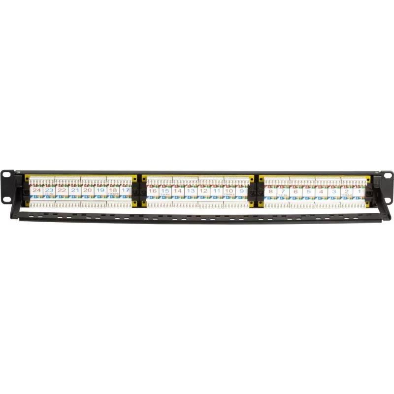 DSIT DS-Patch6a-24UTP patch panel 24 θυρών CAT6a UTP, 19 inch 1U, 10GbE, PoE+