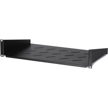 DSIT DS-FH2U300 σταθερό ράφι rack 2U για επιτοίχια ντουλάπια βάθους 450 mm, βάθος 300 mm, μαύρο