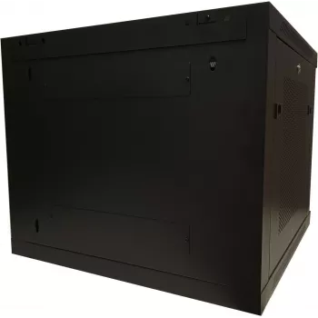 DSIT DS6609ZP 9U 19 inch επιτοίχιο κουτί server με γυάλινη πόρτα και διάτρητα πλαϊνά τοιχώματα, 600x600x501 mm, μαύρο