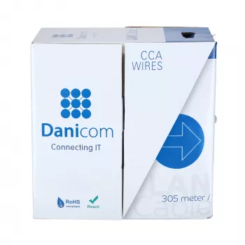 DSIT CAT5e FTP καλώδιο δικτύου AWG 26/7 εύκαμπτο 305m γκρι CCA