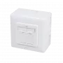 DSIT πρίζα επιτοίχια Cat.6/Class E θωρακισμένη, Dual RJ45, λευκό (DC-Wall-Out-STP6-W)