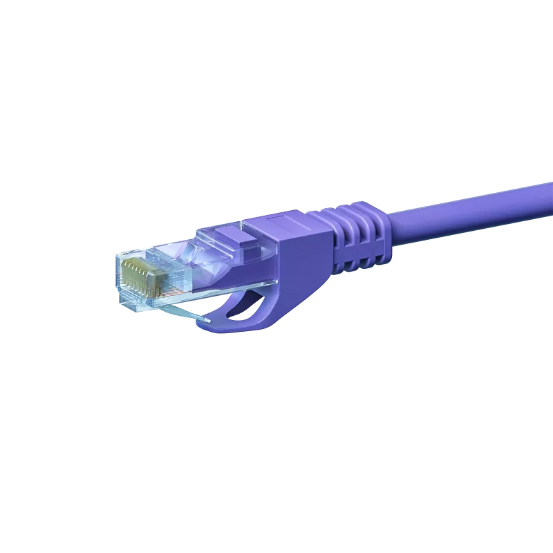 DSIT CAT5e καλώδιο Ethernet patch U/UTP 1m μωβ 100% χαλκός