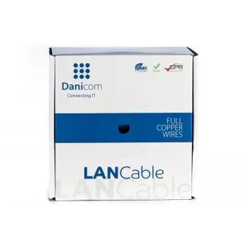 DSIT DANICOM DC-UTP6A-100S-DCA CAT6A U/UTP καλώδιο συμπαγούς αγωγού, 100 m, LSZH (Dca)