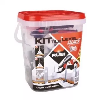 RUBI Tile Level Quick System 2941 – σετ ισοπέδωσης πλακιδίων με 100 κλιπ, 100 σφήνες και πένσα για αρμολόγηση χωρίς χείλος κεραμικών