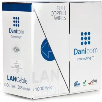 DSIT DANICOM CAT6 UTP καλώδιο 305m μονοκόμματου αγωγού - LSZH (B2ca) - DC-UTP6-305S-B2CA