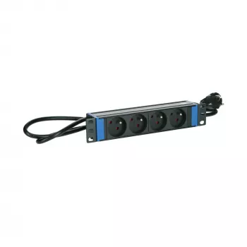 DSIT DS10-4PDU-PE 10 ιντσών πολύπριζο 4 θέσεων με σούκο, καλώδιο 1,5 m, λευκό