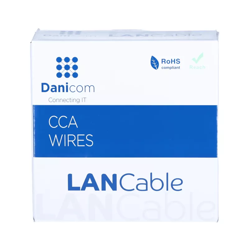 DSIT CAT5e F/UTP 50m Ρολό Καλώδιο Δικτύου Solid Core CCA Γκρι (DC-FTP5CCA50S-GRY)