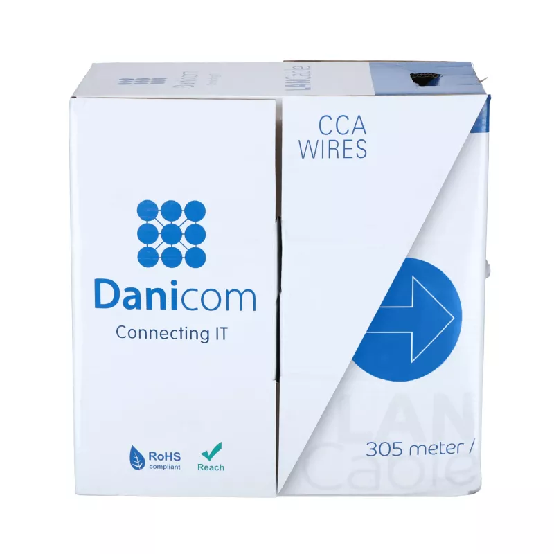 DSIT CAT5e FTP Solid Core CCA Καλώδιο Δικτύου 305m Γκρι