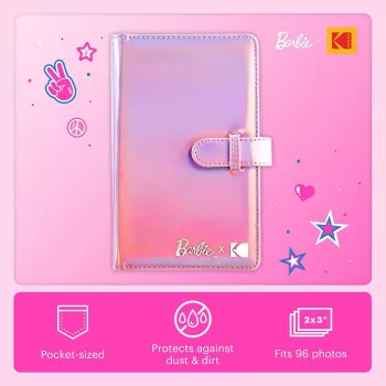 Kodak x Barbie Μίνι άλμπουμ φωτογραφιών για 96 φωτογραφίες 2x3 inch, 16 σελίδες, ροζ (RODB2X3AC)
