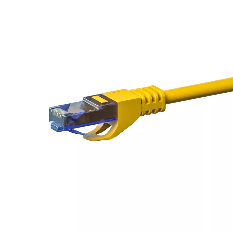 DSIT CAT6a U/UTP 100% χαλκός καλώδιο patch Ethernet, RJ45, 1m, κίτρινο