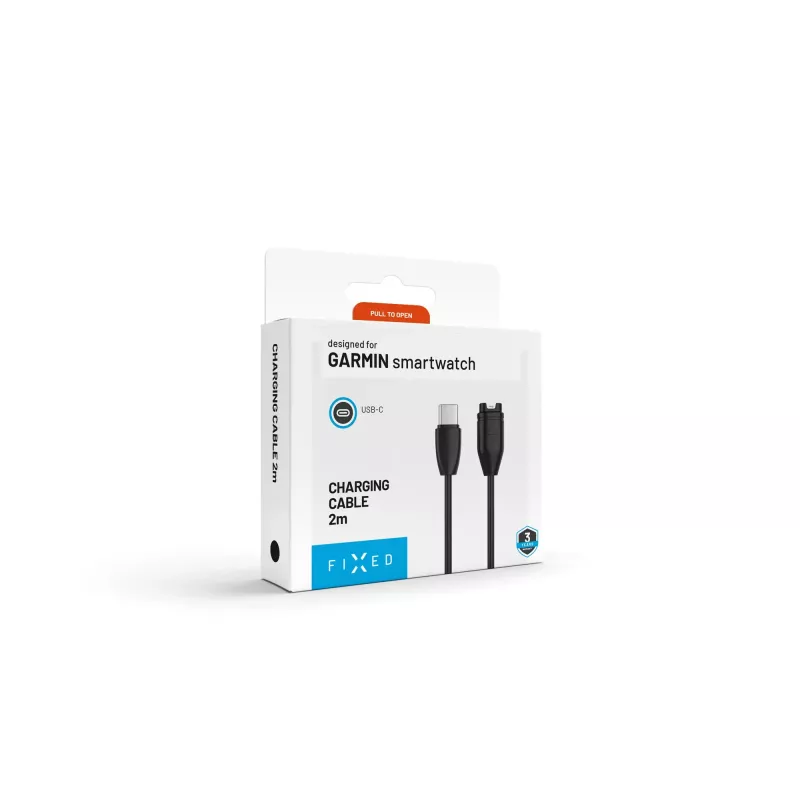 FIXED καλώδιο φόρτισης USB-C σε Garmin 2m μαύρο - Forerunner Fenix Venu Vivoactive Instinct