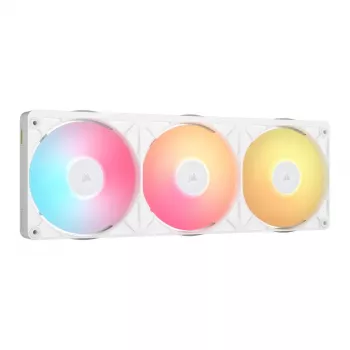 CORSAIR iCUE LINK RX360 II Unified Frame RGB λευκό 120mm PWM ανεμιστήρες συσκευασία τριών τεμ.