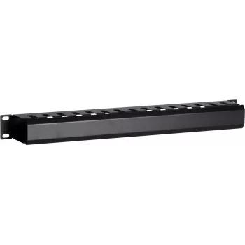 DSIT DS-1902 19 ιντσών καλύπτρα διαχείρισης καλωδίων με συρόμενο καπάκι, 1U, μαύρο