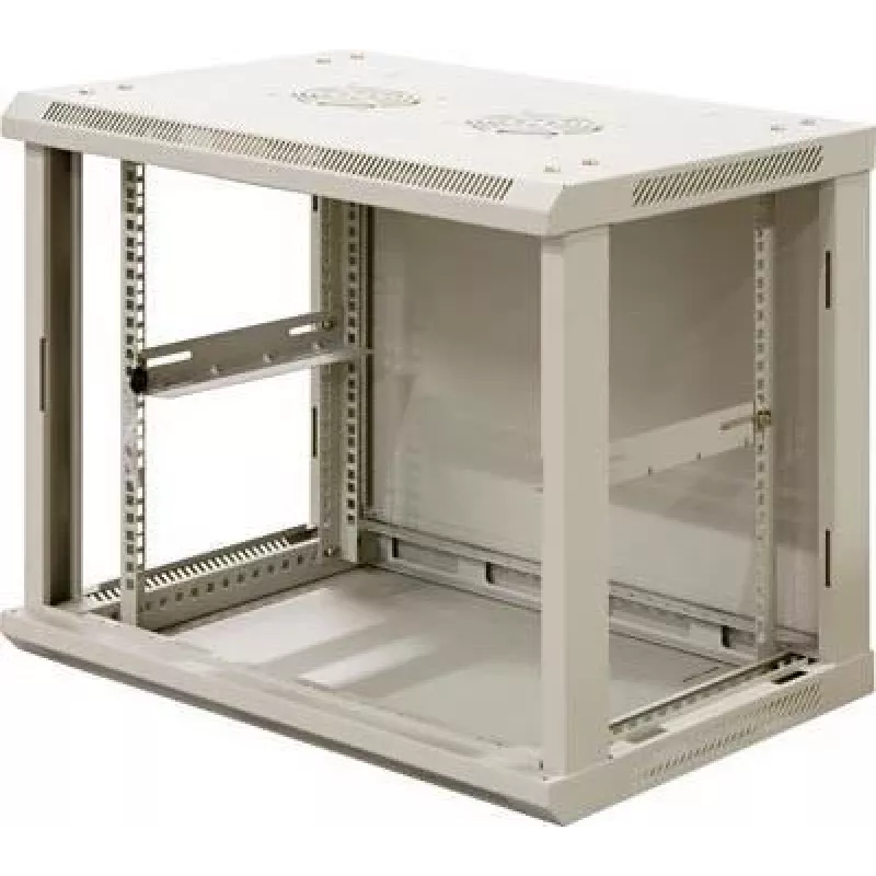 DSIT 9U επιτοίχιο rack server με γυάλινη πόρτα, λευκό, 600x450x500 mm