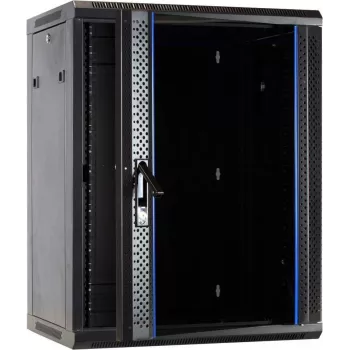 DSIT DS6415 15U επιτοίχιο rack server με γυάλινη πόρτα, 600x450x770 mm, μαύρο