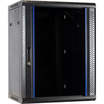 DSIT DS6415 15U επιτοίχιο rack server με γυάλινη πόρτα, 600x450x770 mm, μαύρο