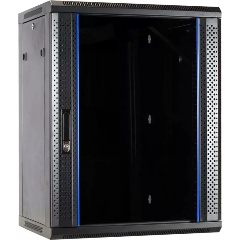DSIT DS6415 15U επιτοίχιο rack server με γυάλινη πόρτα, 600x450x770 mm, μαύρο
