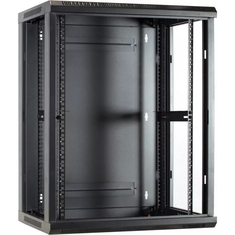DSIT DS6415 15U επιτοίχιο rack server με γυάλινη πόρτα, 600x450x770 mm, μαύρο