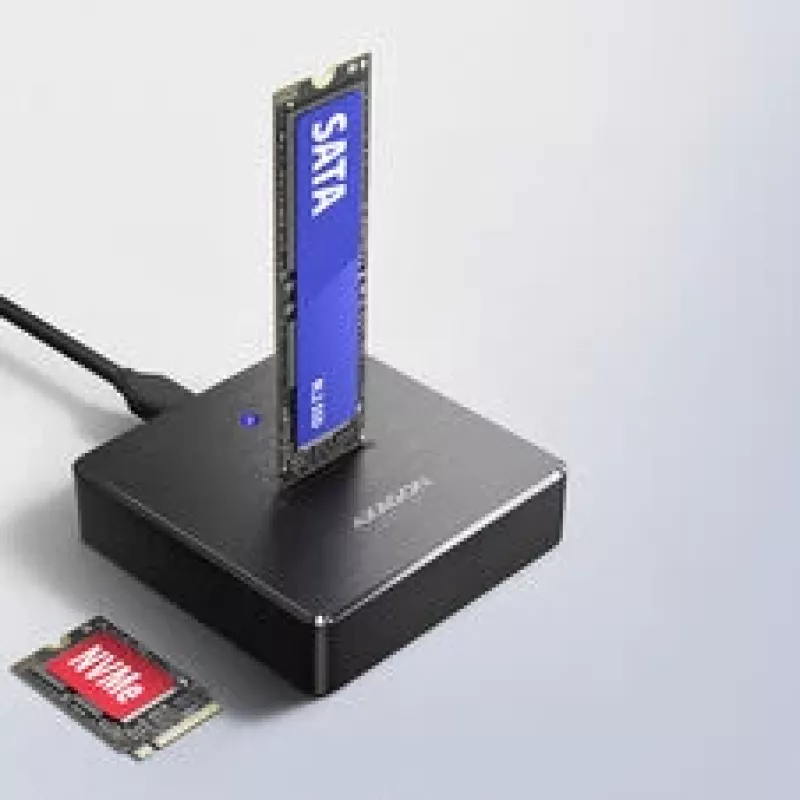 AXAGON ADSA-M2C11 USB-C 10Gbps σταθμός σύνδεσης για ένα M.2-NVMe ή SATA-SSD