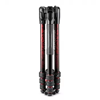 Manfrotto MKBFRTA4RD-BH Befree 4-Section αλουμινένιο ταξιδιωτικό τρίποδο με κεφαλή μπάλας, κόκκινο