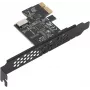 GEMBIRD UPC-U3 κάρτα PCI-Express-USB-3.2-Gen-1, 2x Type-A, τροφοδοσία SATA, chipset ASMedia