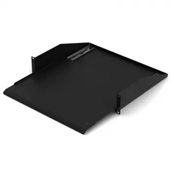 DSIT DS-FHSlide συρόμενο ράφι 19 inch για επιτοίχια ερμάρια βάθους 600 mm, αντοχή 25 kg, μαύρο
