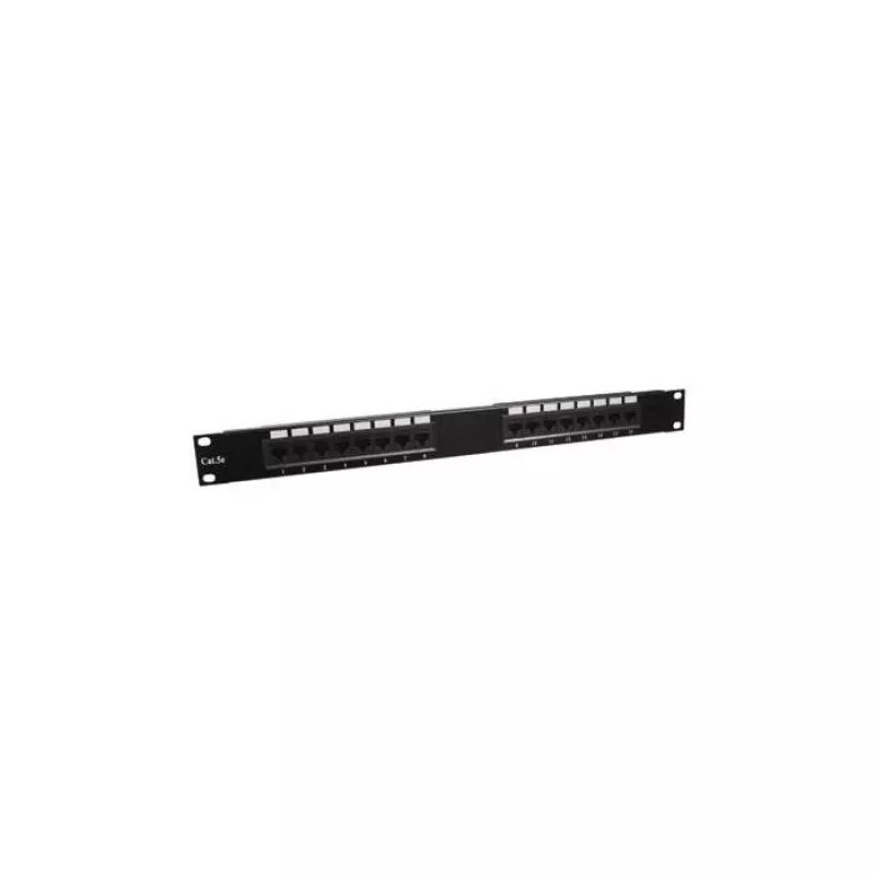 DSIT DS-Patch5-16UTP 19 inch 1U CAT5e UTP patch panel 16 θυρών, μαύρο