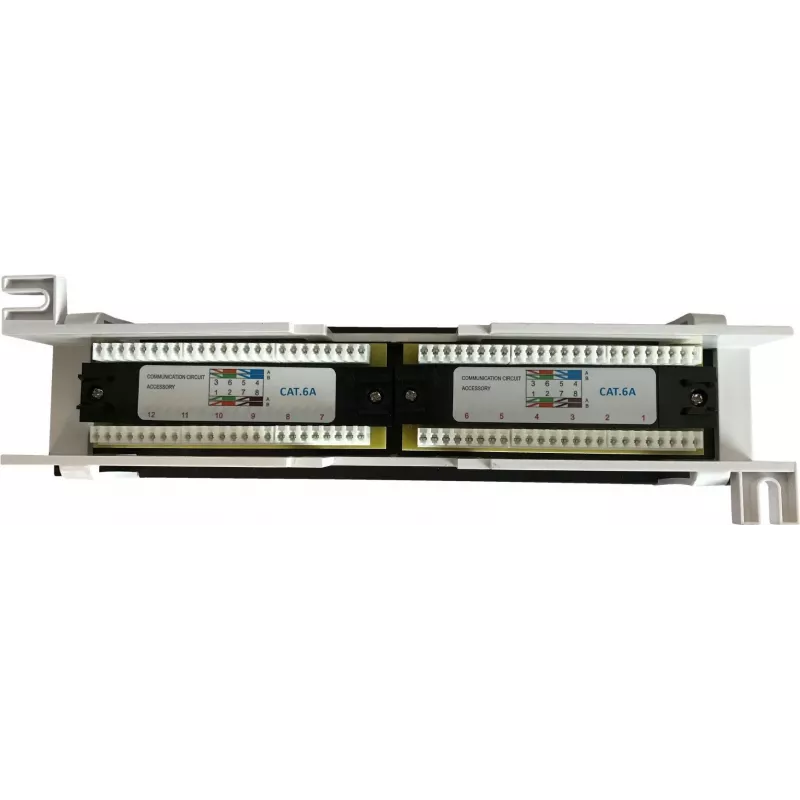 DSIT CAT 6a Patch panel τοίχου, 12-Port UTP, μαύρο
