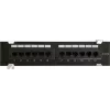DSIT CAT 6a Patch panel τοίχου, 12-Port UTP, μαύρο