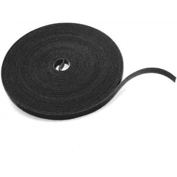 DS-IT ιμάντας Velcro 25mm x 25m μαύρο, ρολό με διπλή όψη