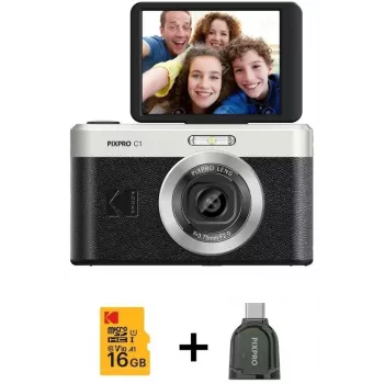 KODAK PixPro C1 Μαύρη Συμπαγής ψηφιακή φωτογραφική μηχανή με κάρτα SDHC 16GB