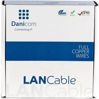 DSIT DANICOM CAT6A S/FTP 50m LSZH Fca καλώδιο δικτύου για εγκατάσταση