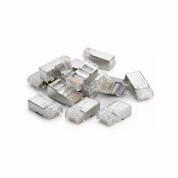 DSIT FTP RJ45 CAT5e βύσματα δικτύου για εύκαμπτους και συμπαγείς αγωγούς - συσκευασία 10 τεμ.