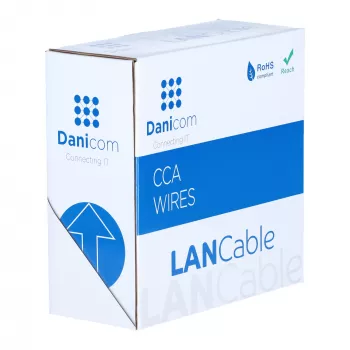 DSIT CAT5e F/UTP 50m εύκαμπτο γκρι καλώδιο δικτύου CCA σε καρούλι (DC-FTP5CCA50-GRY)