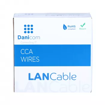 DSIT CAT5e F/UTP 50m εύκαμπτο γκρι καλώδιο δικτύου CCA σε καρούλι (DC-FTP5CCA50-GRY)