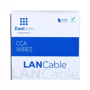 DSIT CAT5e SF/UTP καλώδιο δικτύου AWG 26/7 εύκαμπτο 100 μέτρα γκρι CCA