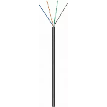 DSIT CAT6 εξωτερικό καλώδιο δικτύου, U/UTP, AWG 23/1 συμπαγής αγωγός, 305 m, μαύρο, CCA
