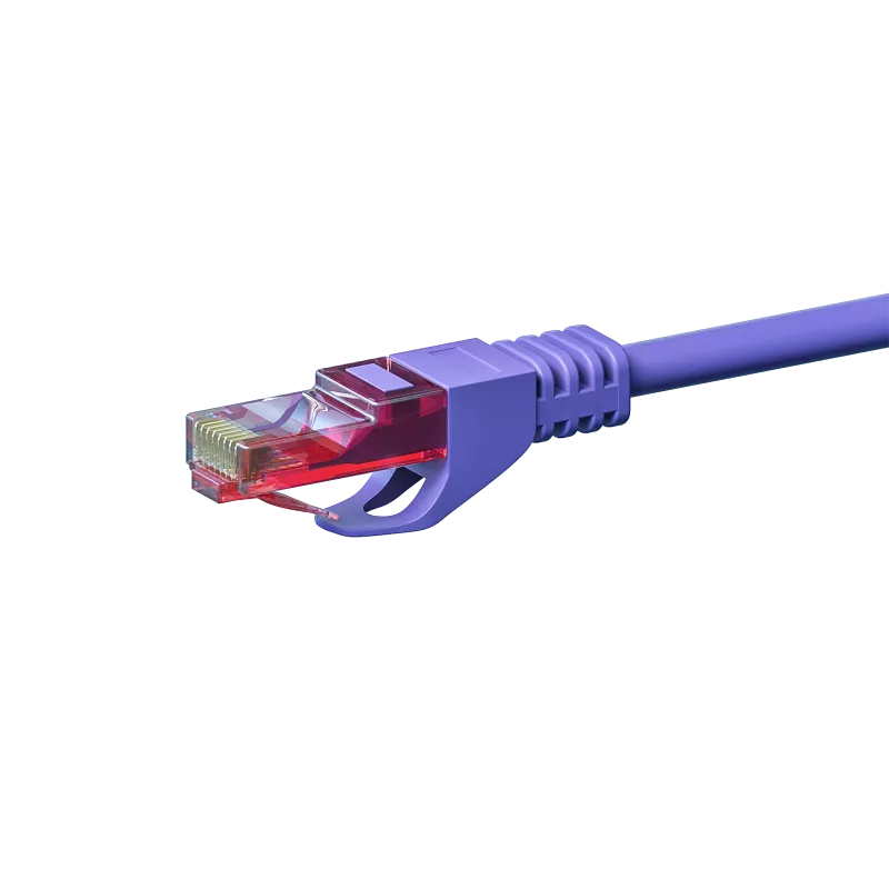 DSIT CAT6 U/UTP Καλώδιο Δικτύου Patch, 1,5 m, Μωβ, 100% Χαλκός