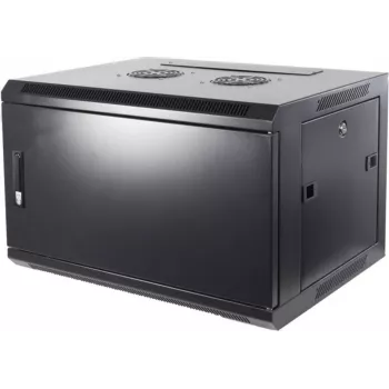 DSIT DS6406M 6U Ερμάριο Server Επιτοίχιας Τοποθέτησης με Μεταλλική Πόρτα, 600x450x367 mm, μαύρο