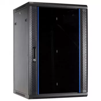 DSIT 27U Ερμάριο Server Επιτοίχιας Τοποθέτησης με Γυάλινη Πόρτα, 600x600x1300 mm, μαύρο