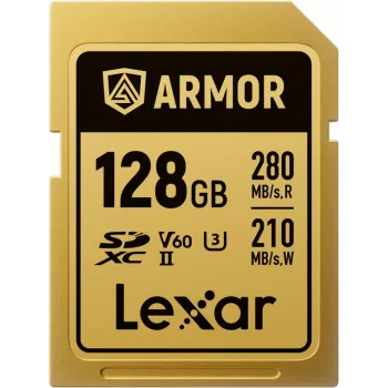 Lexar Professional ARMOR GOLD 128GB SDXC UHS-II V60 κάρτα μνήμης (LSDAMGL128G-RNNNG)
