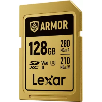 Lexar Professional ARMOR GOLD 128GB SDXC UHS-II V60 κάρτα μνήμης (LSDAMGL128G-RNNNG)