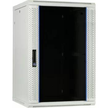DSIT 22U Ερμάριο Server Επιτοίχιας Τοποθέτησης με Γυάλινη Πόρτα, 600x600x1100 mm, λευκό