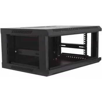 DSIT DS6604 4U επιτοίχια θήκη server με γυάλινη πόρτα, 600x600x280 mm, μαύρο