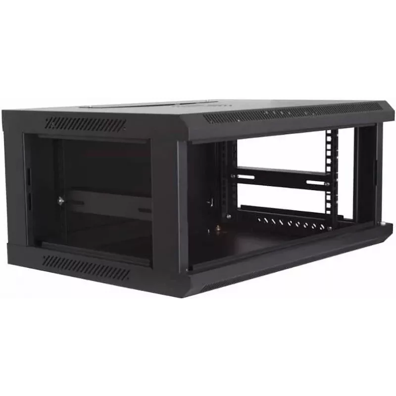 DSIT DS6604 4U επιτοίχια θήκη server με γυάλινη πόρτα, 600x600x280 mm, μαύρο