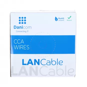 DSIT CAT5e Εξωτερικό Καλώδιο Δικτύου F/UTP AWG 26/1 Εύκαμπτο 100 Μέτρα Μαύρο