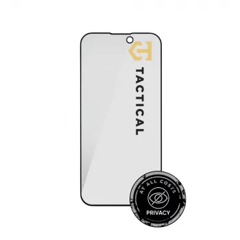 Tactical Glass Shield Privacy 5D Μεμβράνη Προστασίας Οθόνης για iPhone 15 / 16, Μαύρο