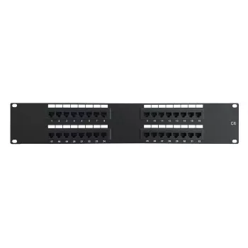 DSIT 19 ιντσών Cat6 UTP Patchpanel 32 Θυρών 2U Μαύρο